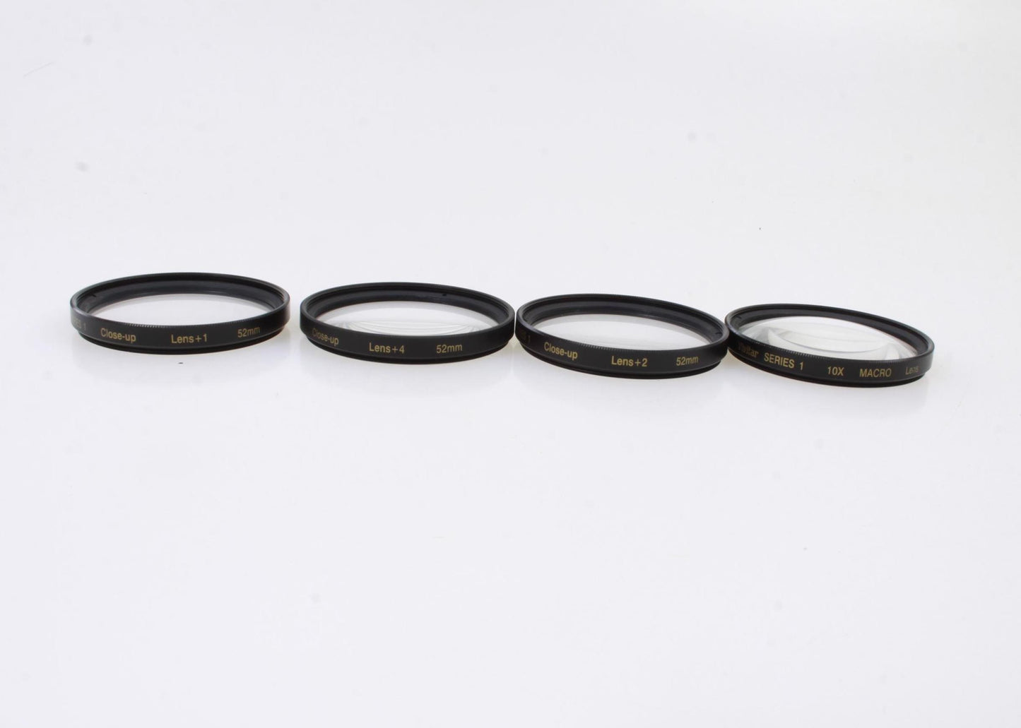 52mm closeup lens filter set of 4 +1/+2/+4/+10. with case