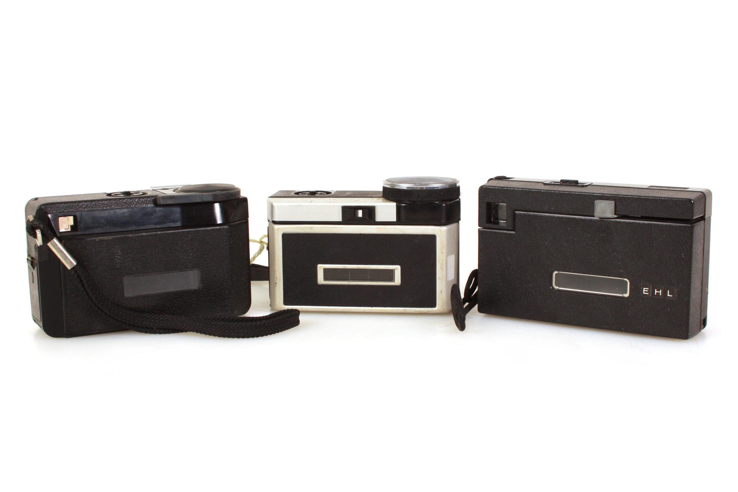 Art Deco Kodak Camera Lot of 5 Instamatic X-15F X-45 150 154 333 For Display