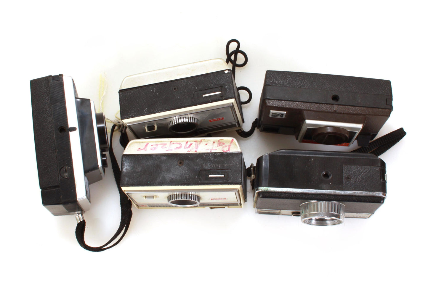 Art Deco Kodak Camera Lot of 5 Instamatic X-15F X-45 150 154 333 For Display