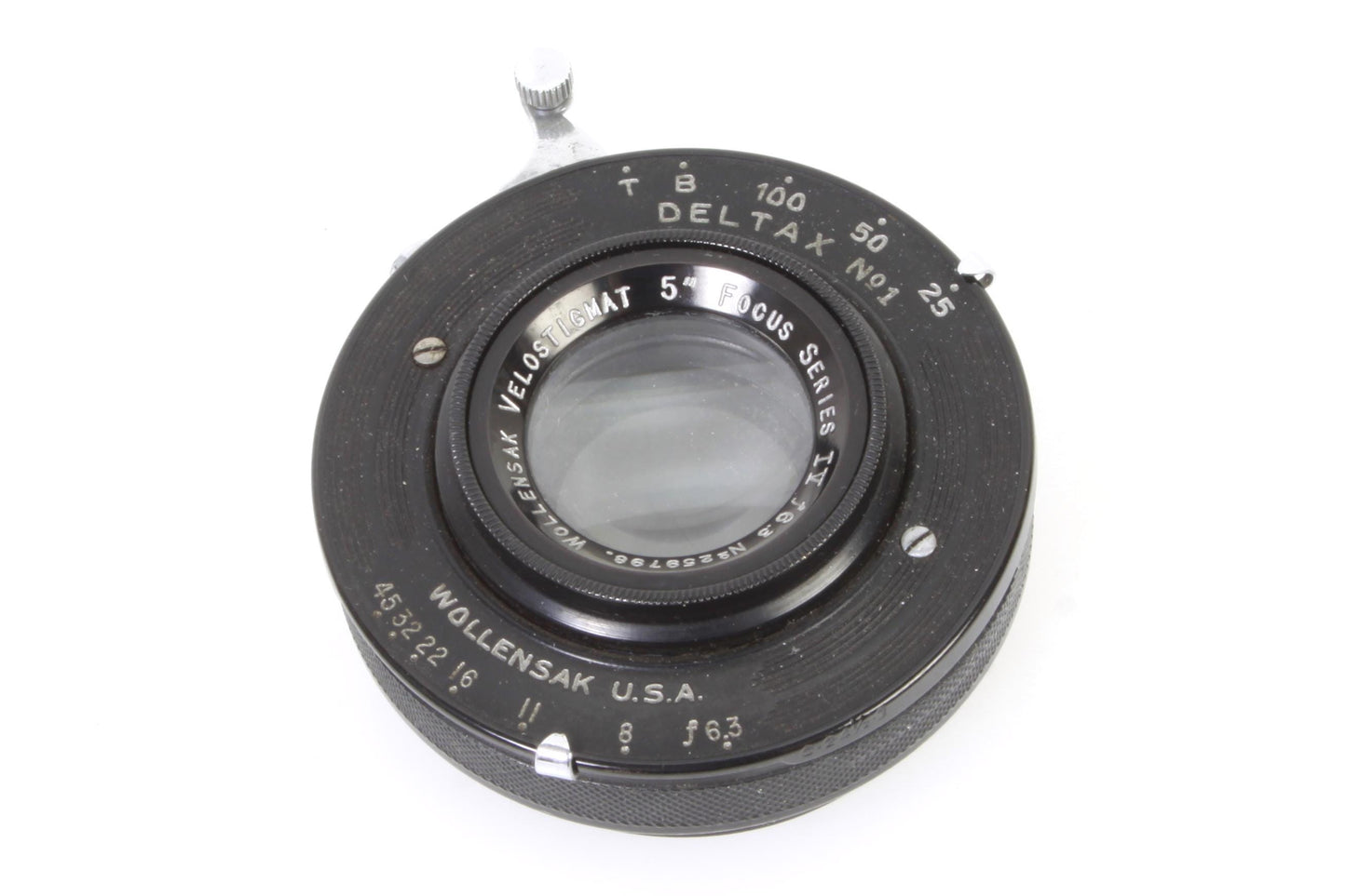 Wollensak Velostigmat 5 Inch f6.3 Lens in Deltax No. 1 Shutter