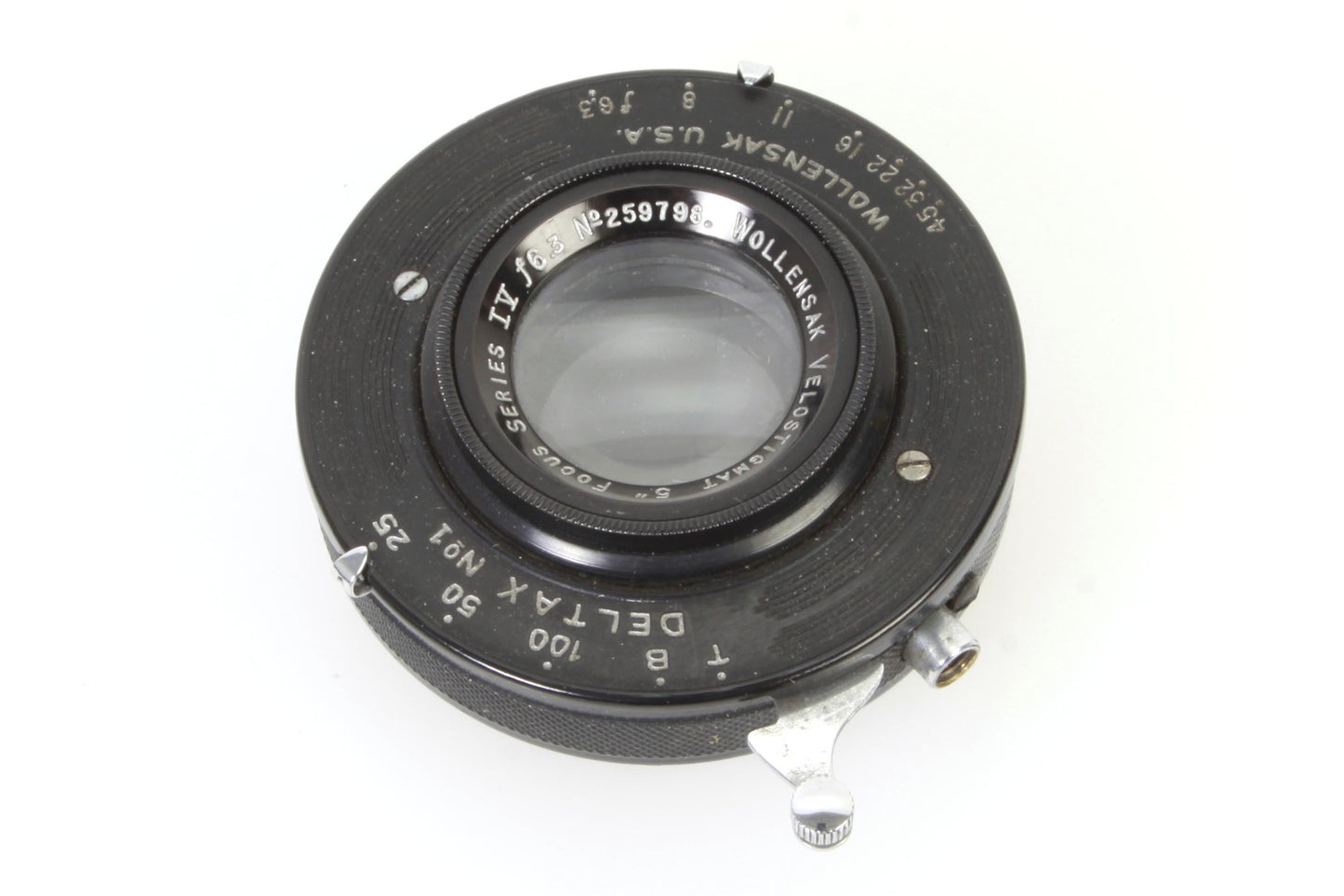 Wollensak Velostigmat 5 Inch f6.3 Lens in Deltax No. 1 Shutter