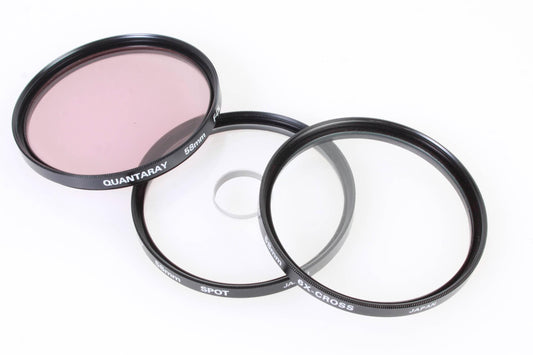 58mm Filters 3 Pack: 6 Star Filter, F-DL, and Central Spot