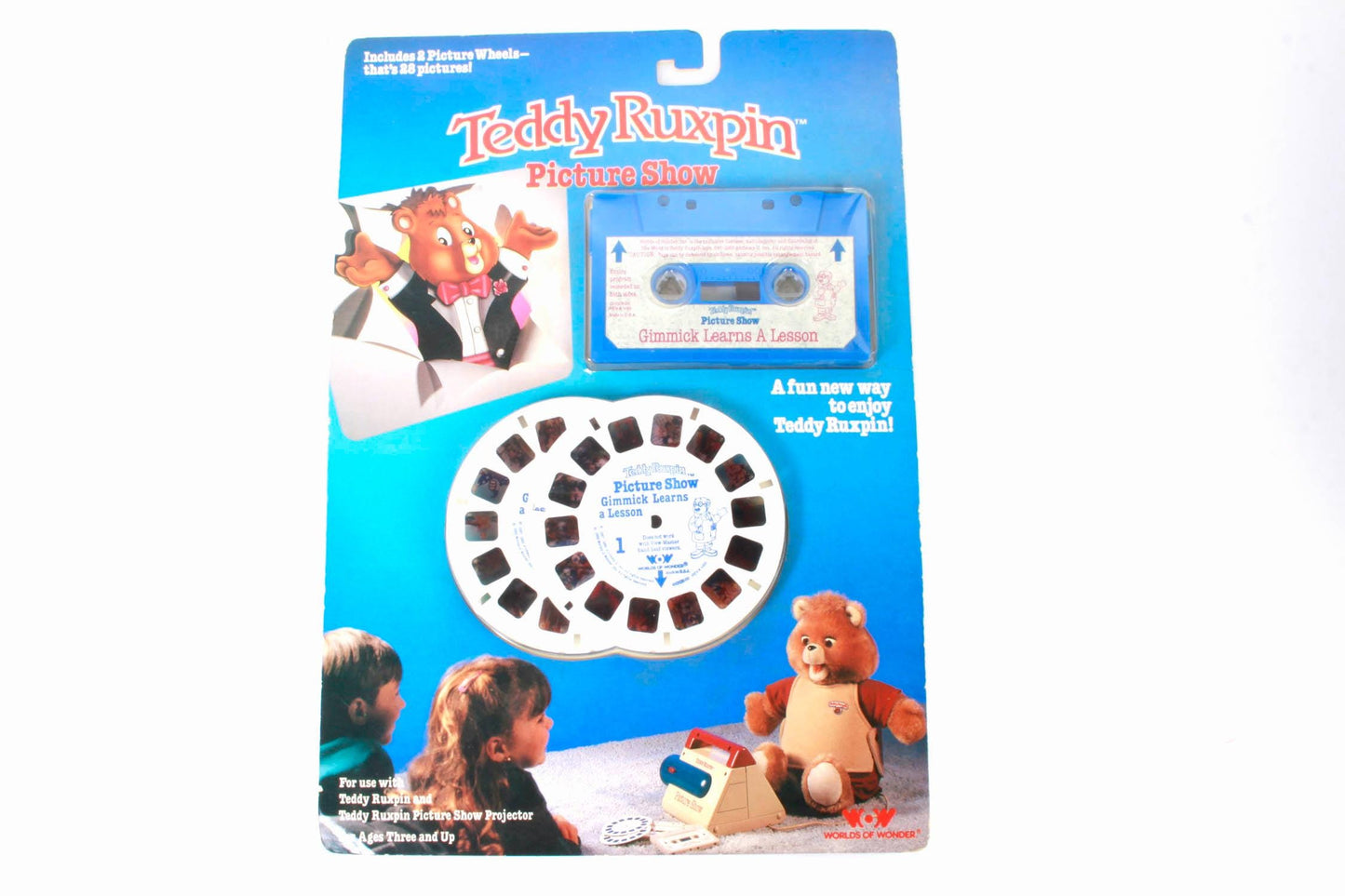 Teddy Ruxpin Picture Show with Tapes and pictures, Still in Box