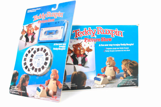 Teddy Ruxpin Picture Show with Tapes and pictures, Still in Box