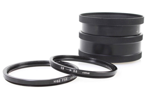 55mm Spiratone Vignetar Soft Focus Central Spot filter with 58 & 62mm adapters