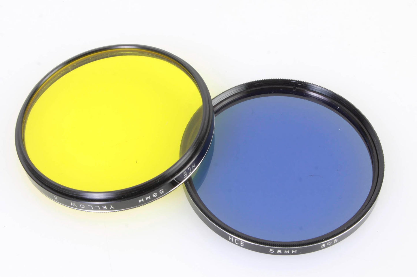 58mm Tiffen HCE filters Set Of 2, Blue And Yellow