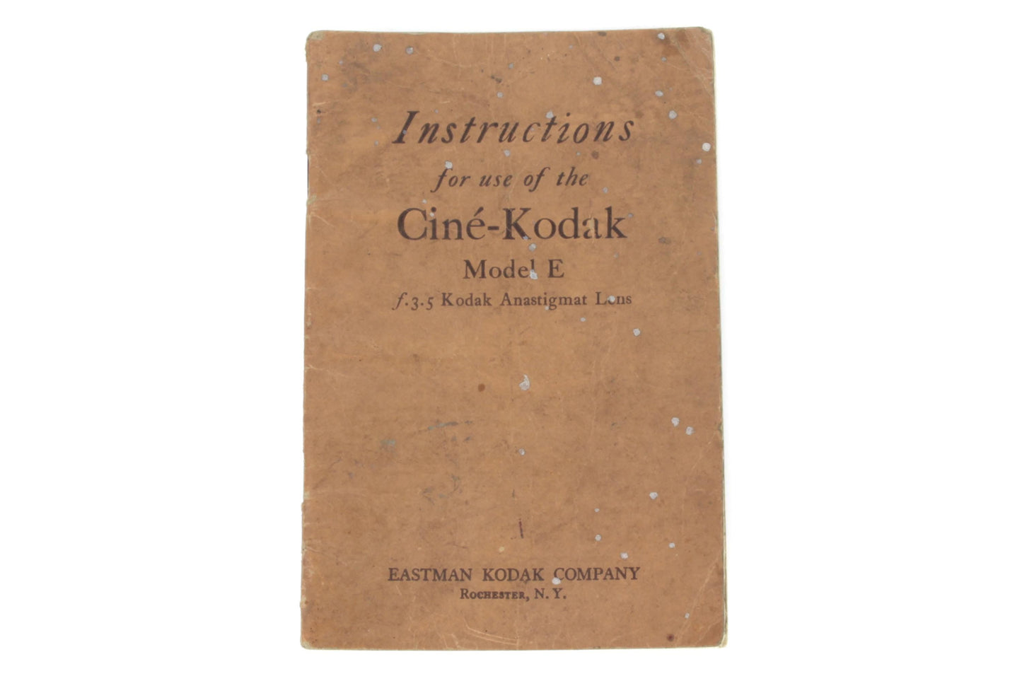 Kodak Cine Model E Instructions - FAST N FREE