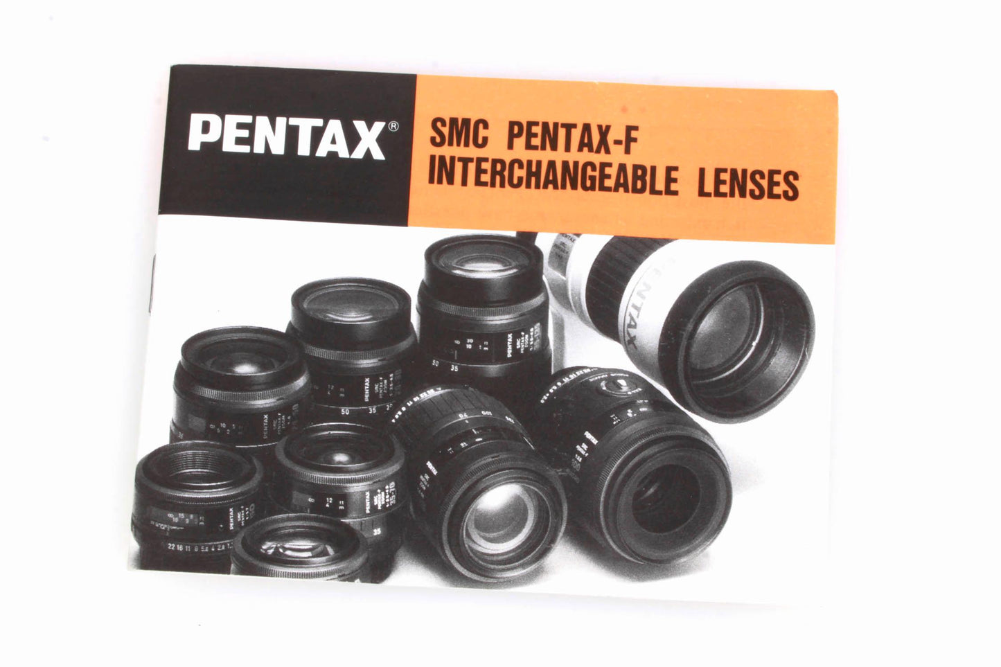 Pentax SMC F interchangeable lenses booklet