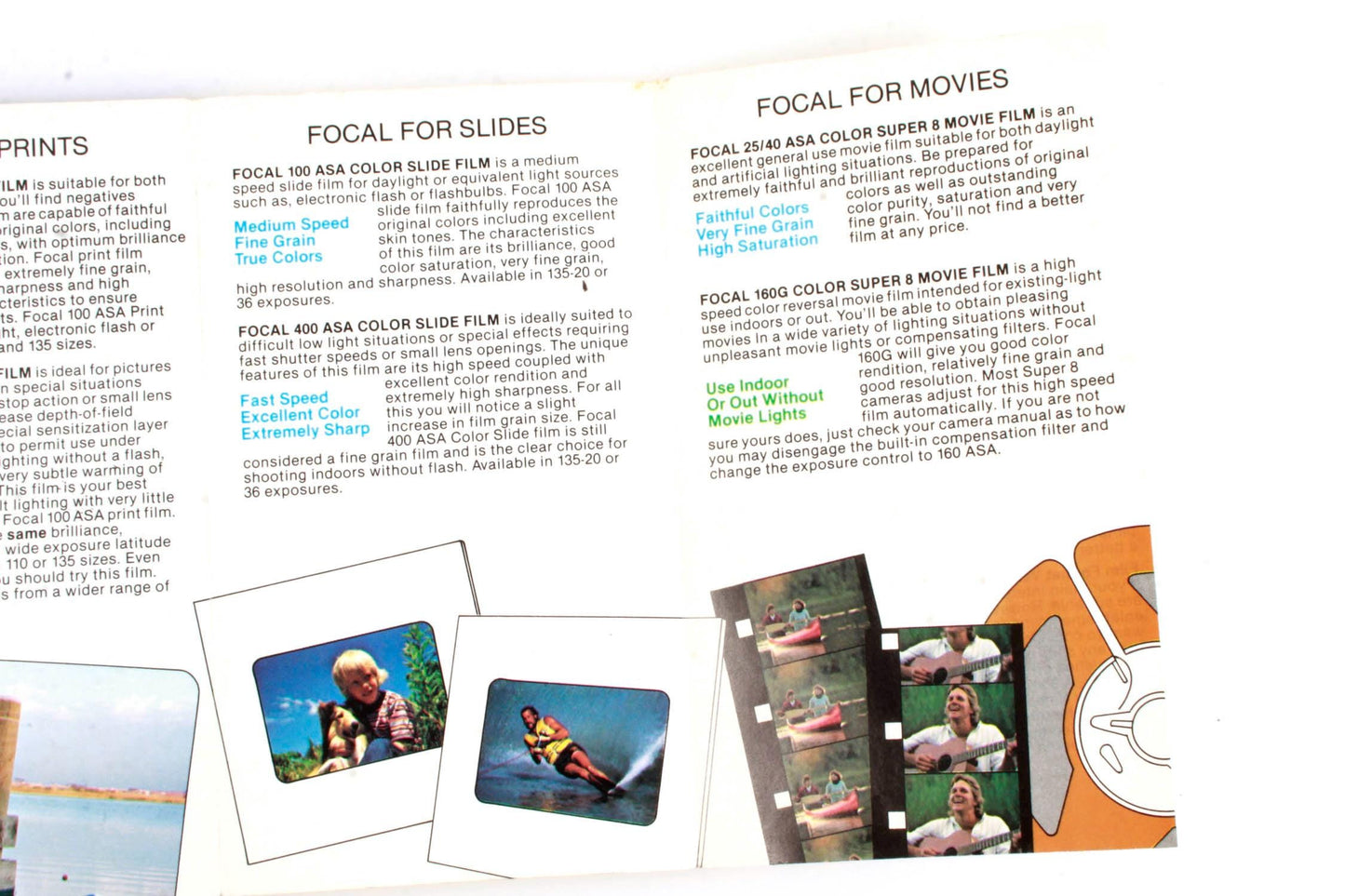 Various Kodak Film Facts Brochures