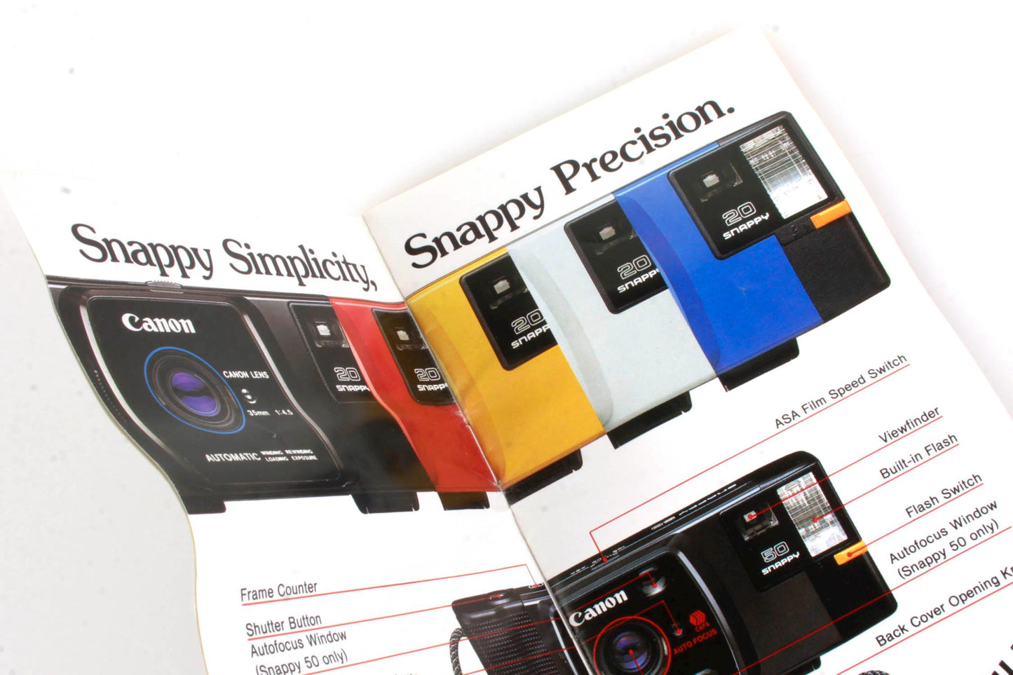 Canon Snappy 50/20 Instructions and Brochure