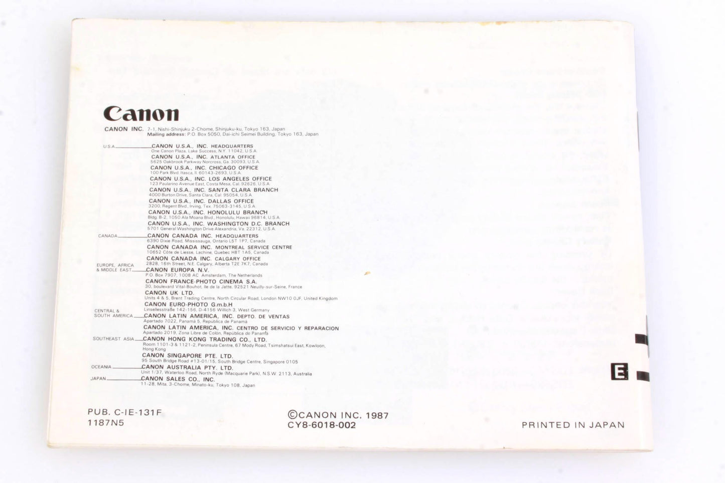 Canon EOS 620-650 Instruction Booklet