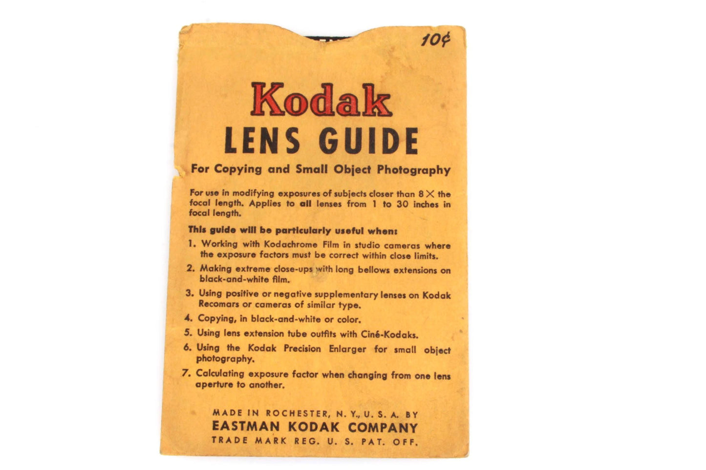 Kodak Lens Guide