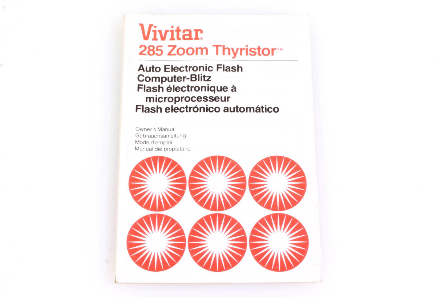 Vivitar 285 Zoom Thyristor Flash Manual