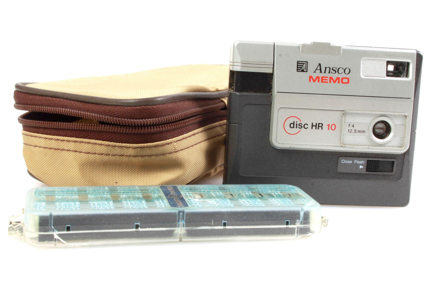 Ansco Memo Disc HR 10 Disc Camera with Case & Film