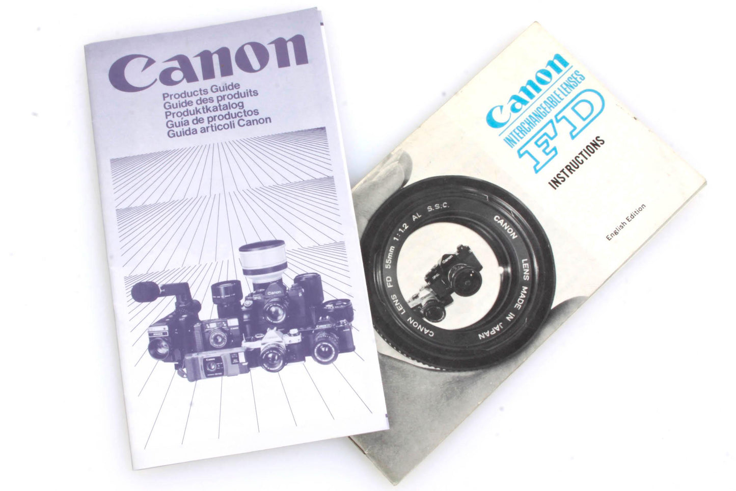 Canon Products Guide and Interchangeable FD Lenses Instructions