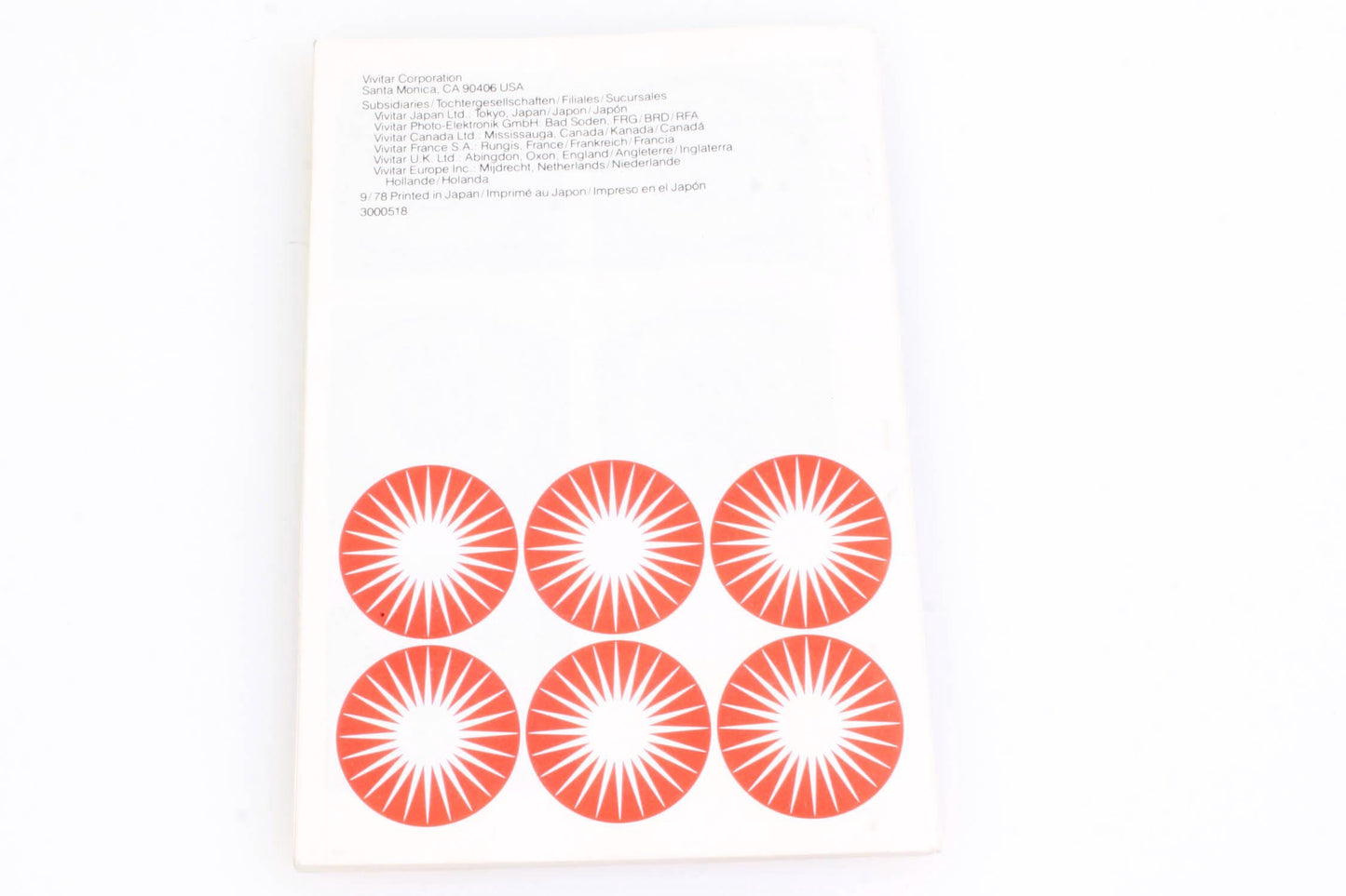 Vivitar 285 Zoom Thyristor Flash Manual