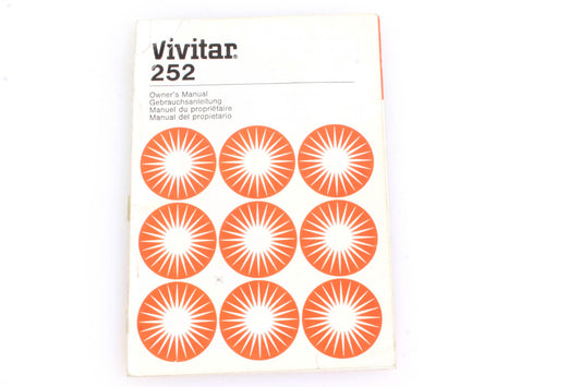 Vivitar 252 Flash Unit Manual