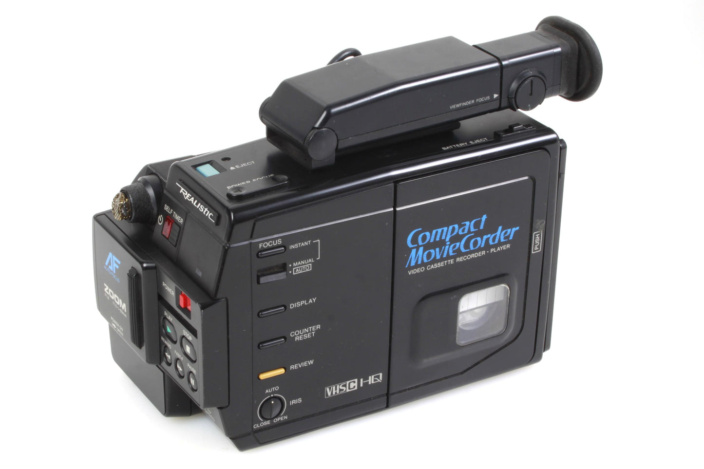 Realistic Compact Movie Camcorder VHSC Camcorder w/ Charger/Battery/Case/Strap
