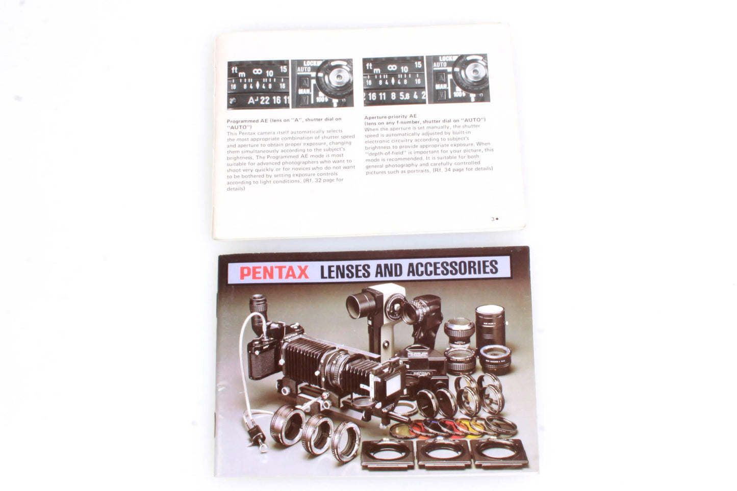 Pentax Program Plus Manual + Lens & Accessories Manual