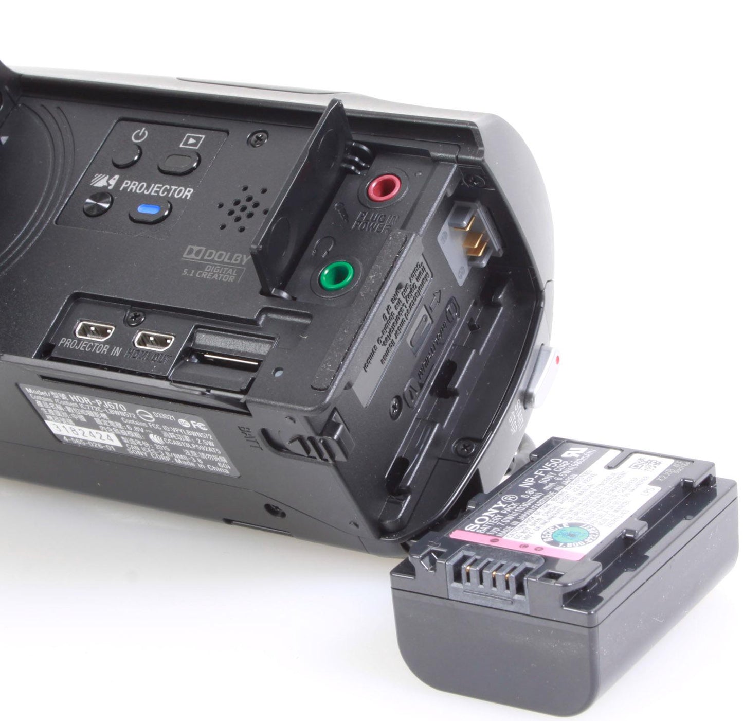 Sony Handycam w/ Built in Projector, Batteries, Cords, Case