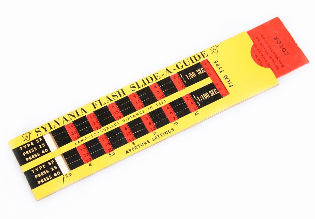 1951 Sylvania Flash Slide-A-Guide Ruler