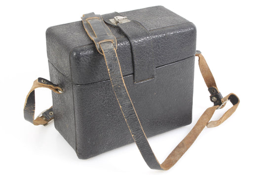 Camera Case Hard 1950s w/ Leather Strap