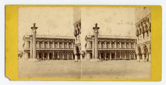 Antique 19th Century Stereoview of Venice
