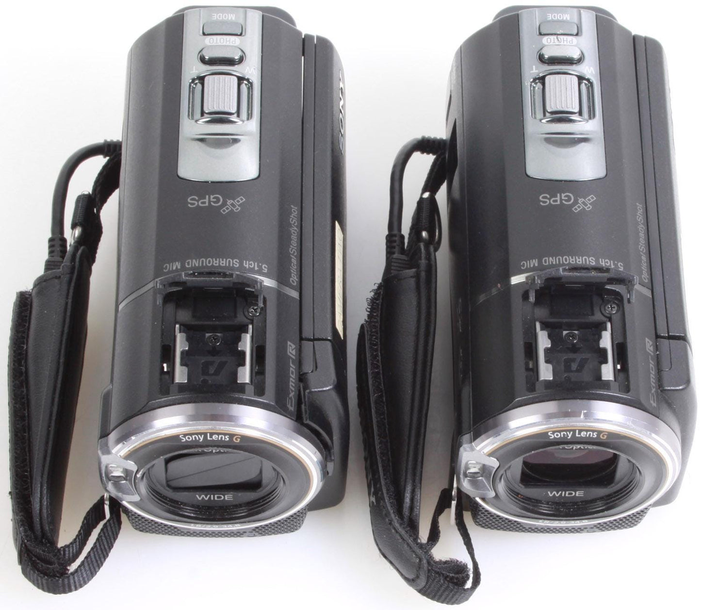 2 Sony High Def Handycams w/ Batteries, Cords, Chargers, Case