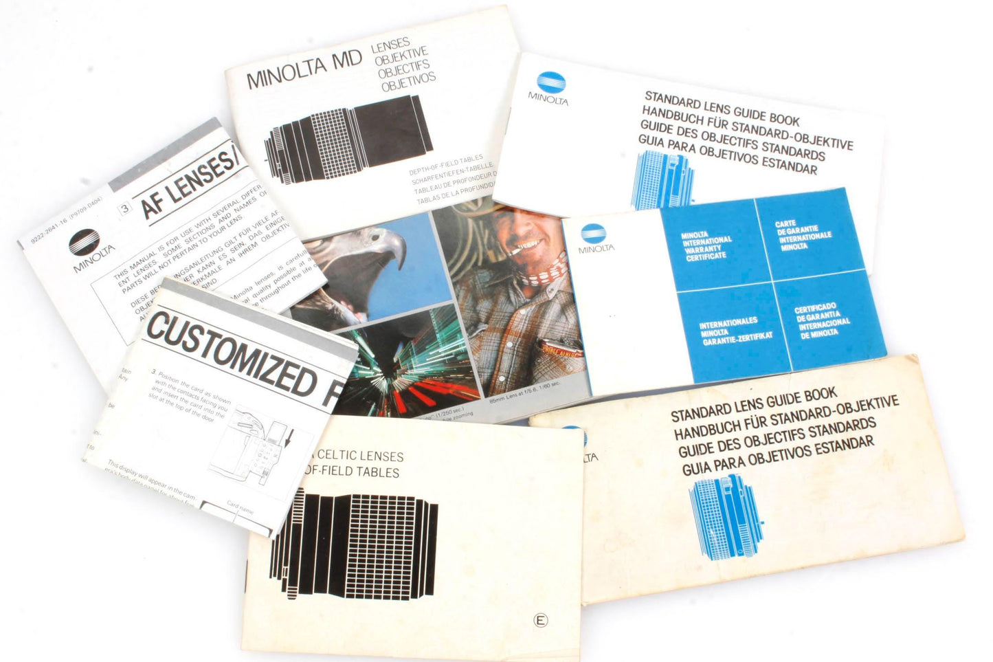 Lot of Minolta Lens Guides and Instructions