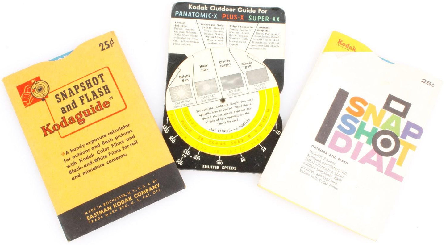 Vintage Kodak Snap Shot/Film/Flash Guides Set of 3
