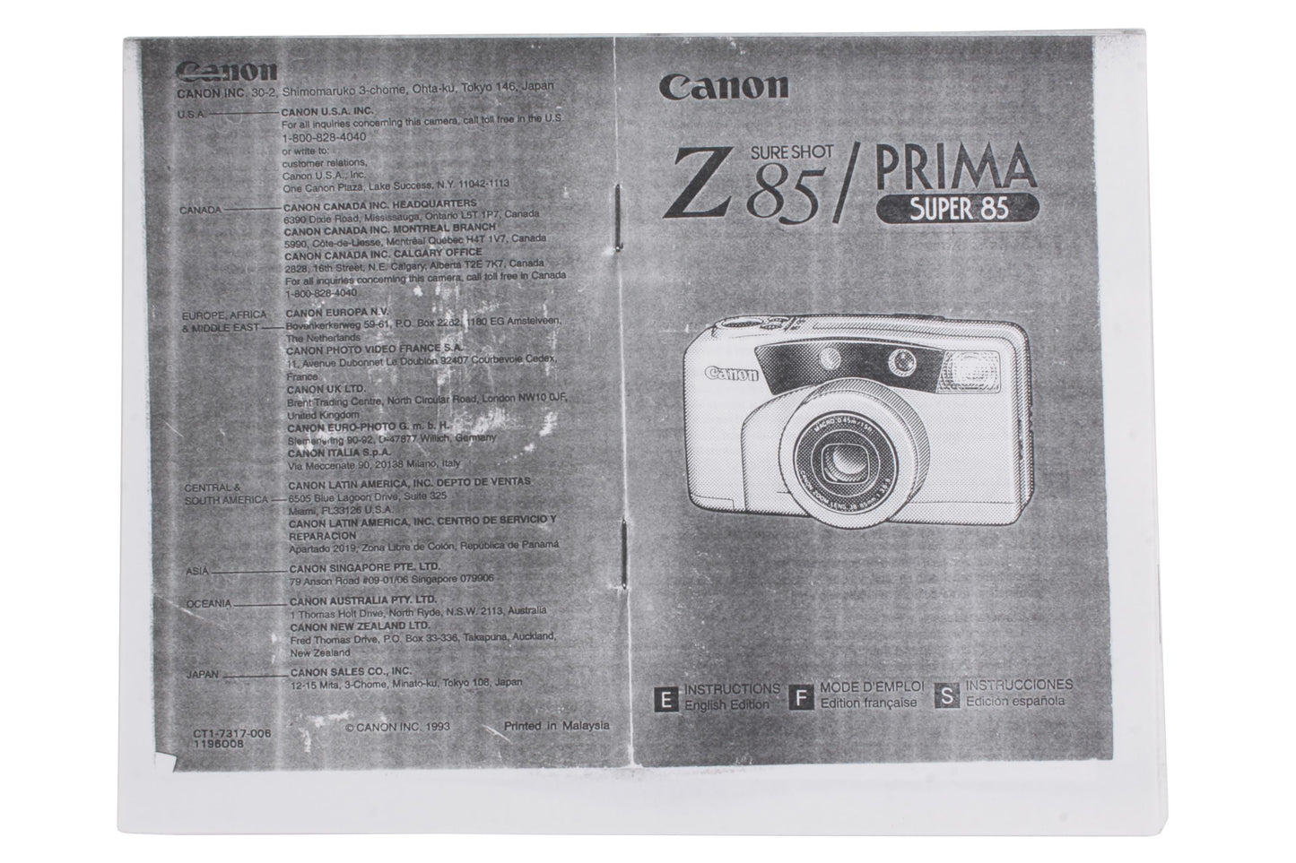 Canon Z85 Manual