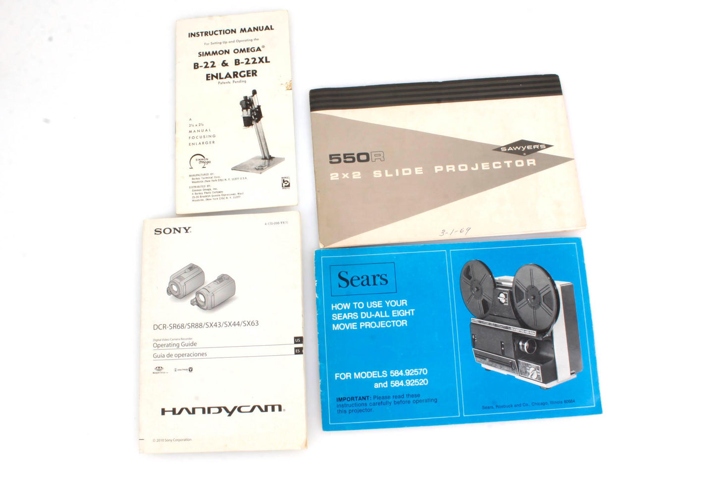 Various Photography Product Manuals