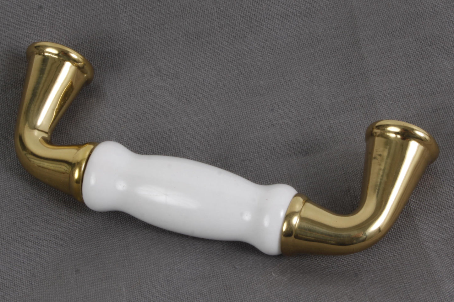 Baldwin Brass & Porcelain Cabinet Pull Handle w/ 2 Pull Knobs