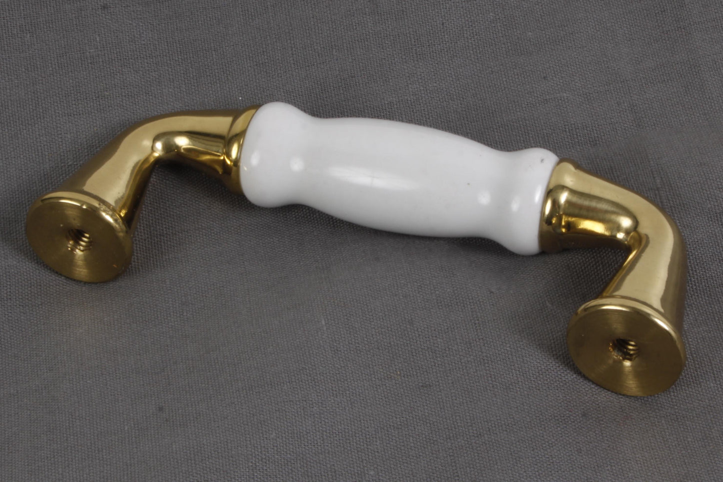 Baldwin Brass & Porcelain Cabinet Pull Handle w/ 2 Pull Knobs