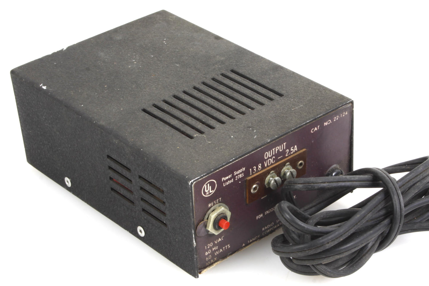 Micronta Regulated 12 Volt Power Supply No. 22-124 Converts 120 VAC to 12 VDC