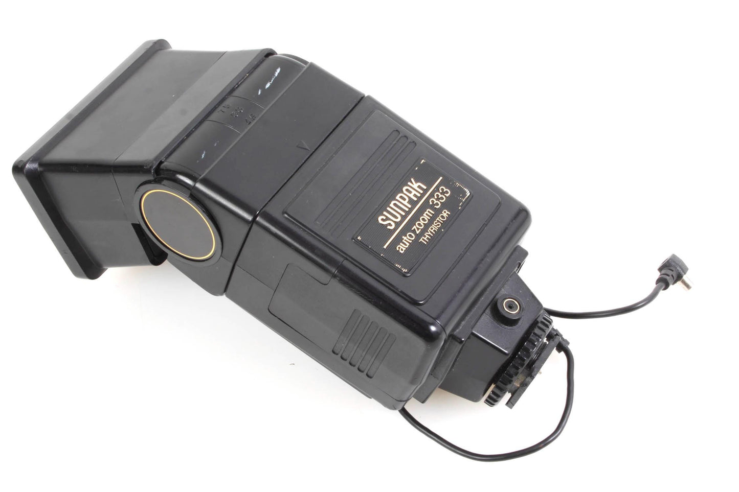 Sunpak Auot Zoom 333 Film Camera Flash WORKS with Cord & Manual