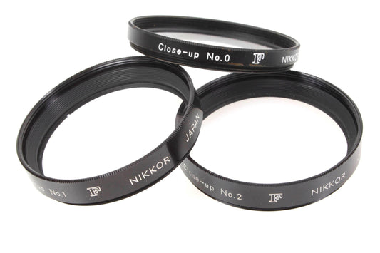 Vintage Nikkor Close up 52mm Filter set No.0,1, and 2