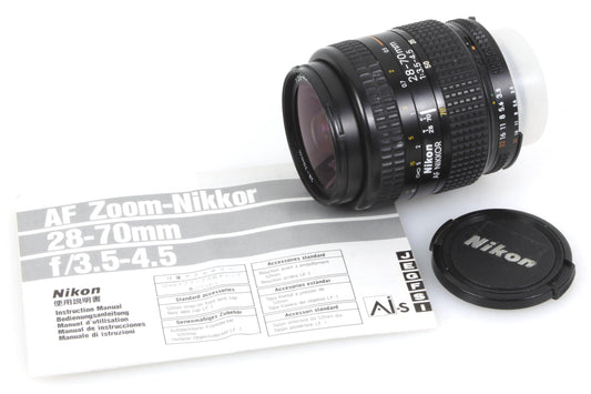 Nikon Film Lens Wide Angle to Portrait w/ Caps & Manual