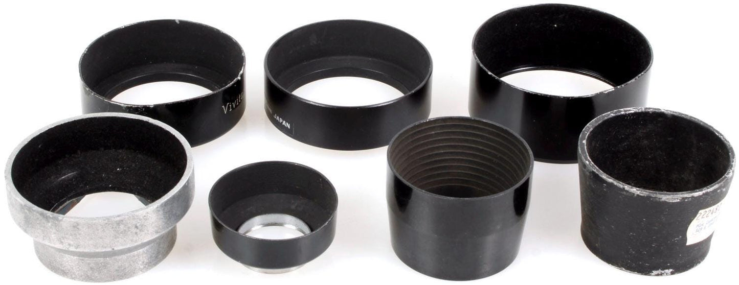 Lens Hoods Metal Assorted Lot