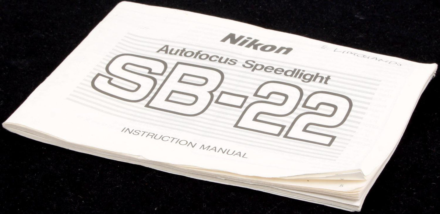 Nikon Speedlight SB-22 Manual