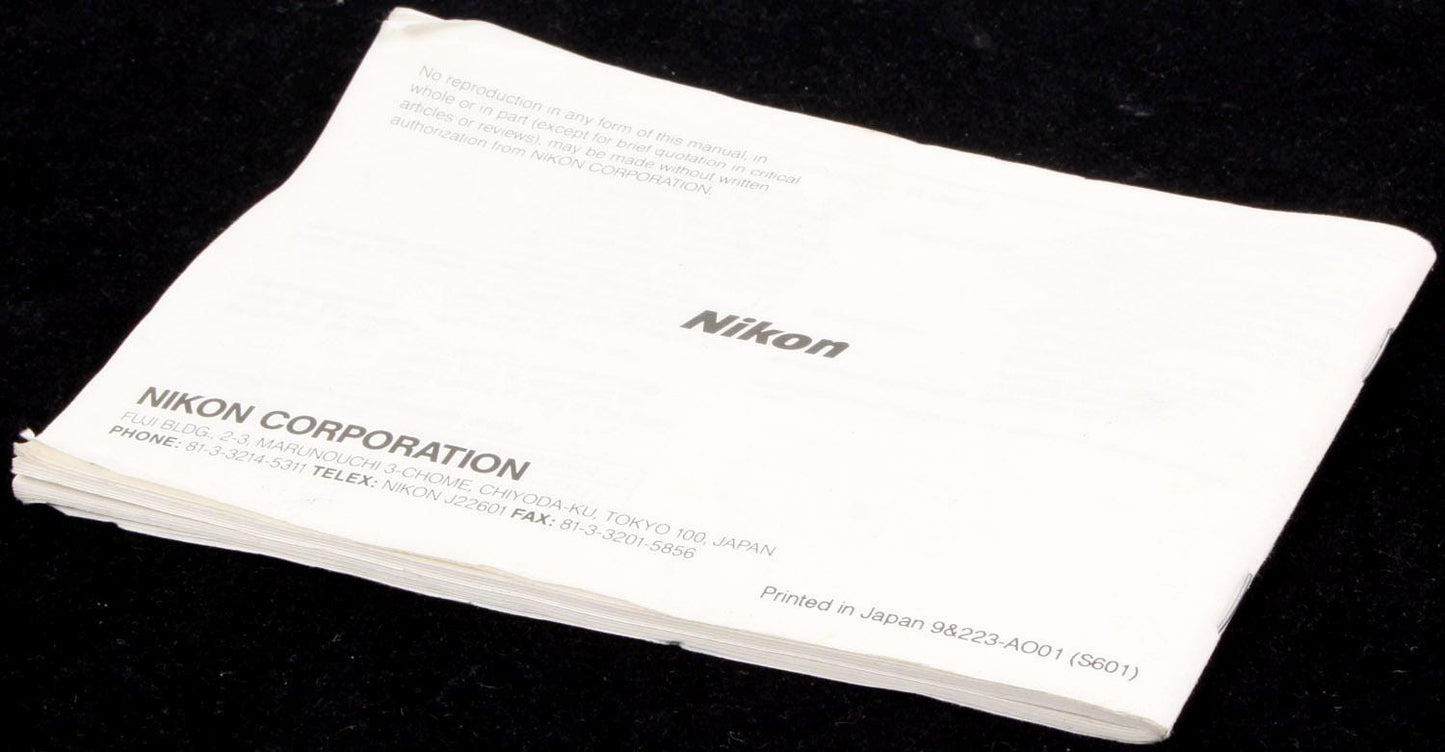Nikon Speedlight SB-22 Manual