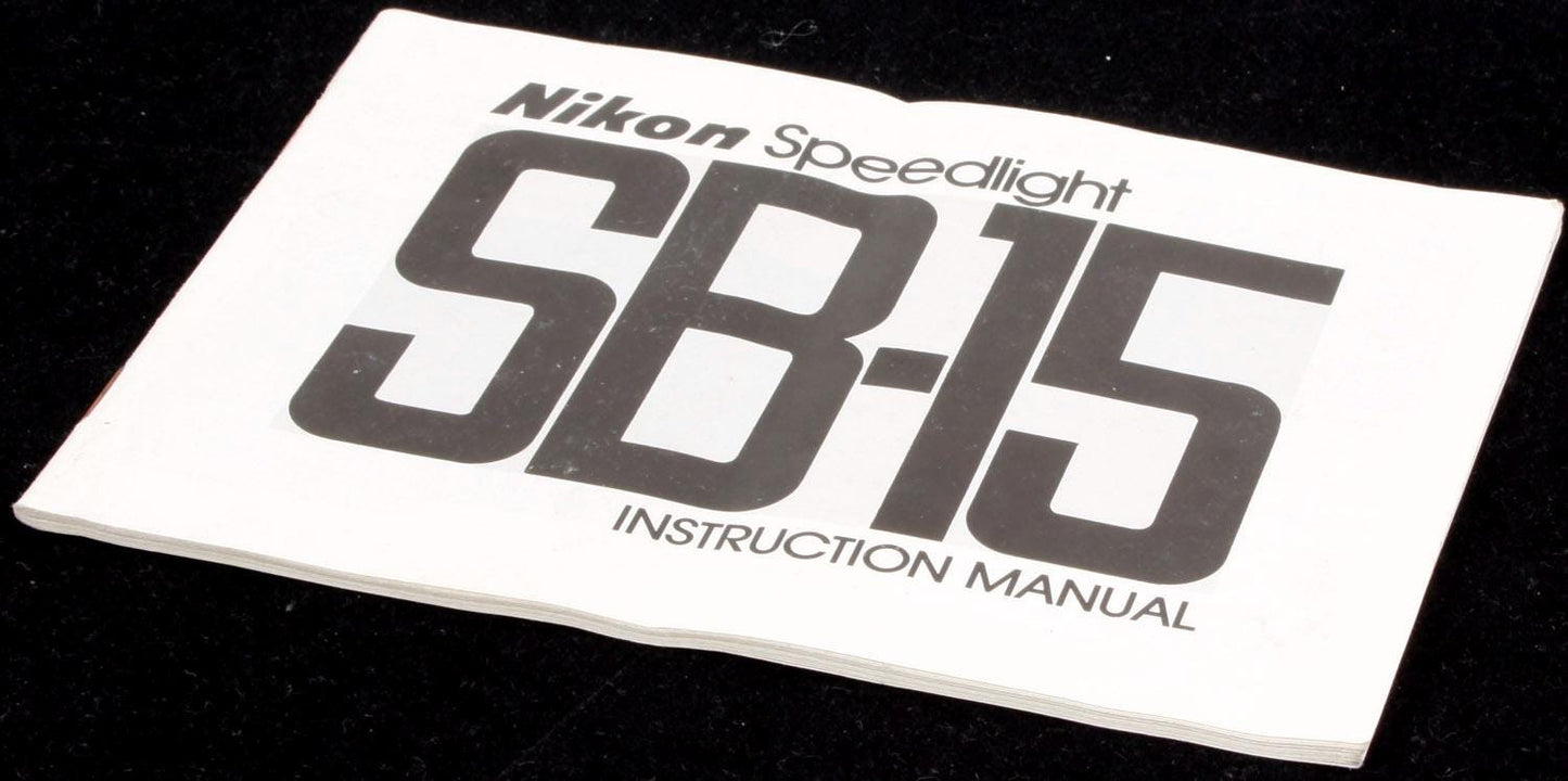 Nikon Speedlight SB-15 Manual