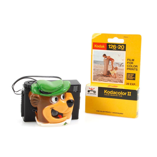 Vintage Rare Yogi Bear 126 Format Film Camera with Kodak II Color Negative Film Roll