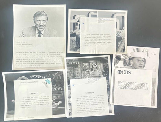 1980's TV Tony Danza and Others Official Network Press Release Photos 8x10, 4x5 Variable Dimensions