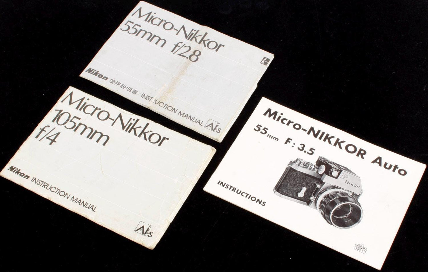 Nikon Micro Lens Manuals 55mm f/2.8, 55mm f/3.5, 105mm f/4
