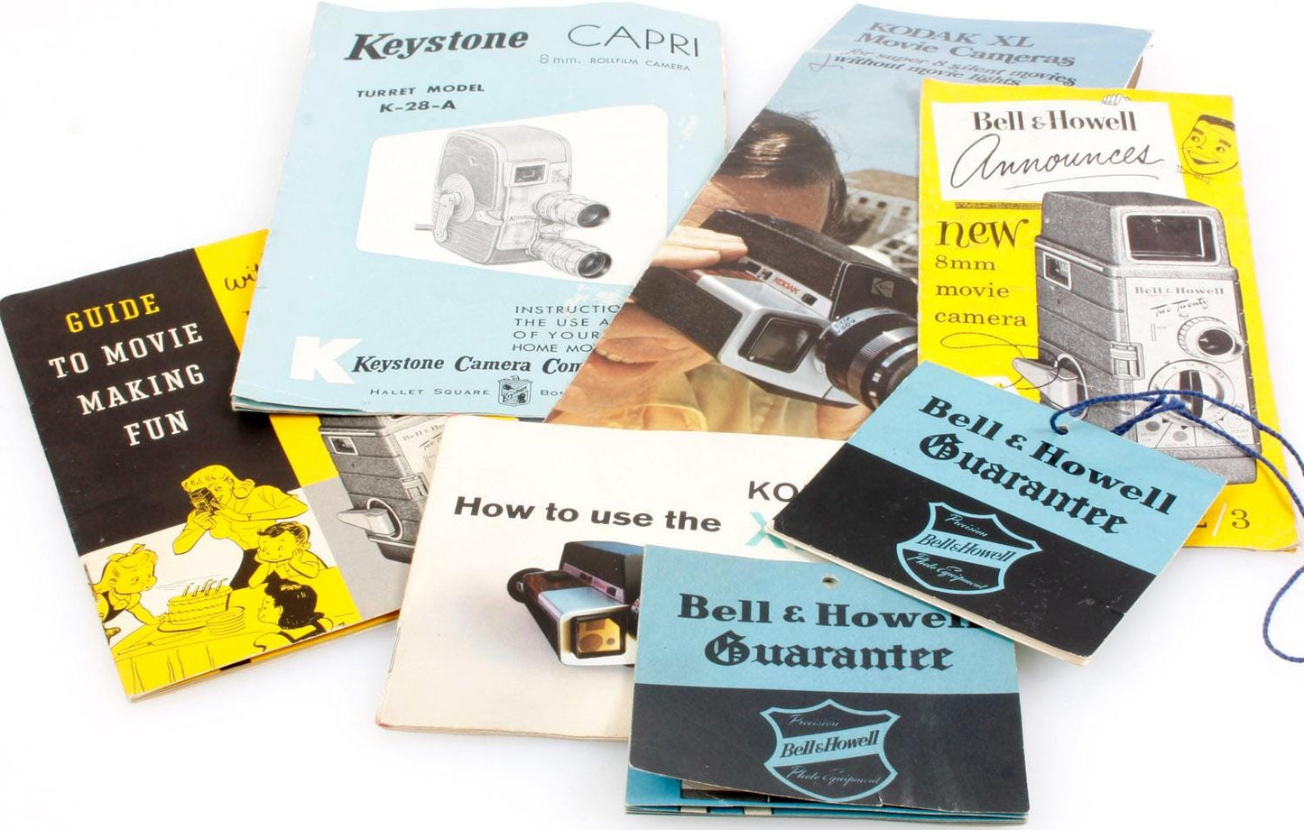 Vintage Movie Camera Literature Lot