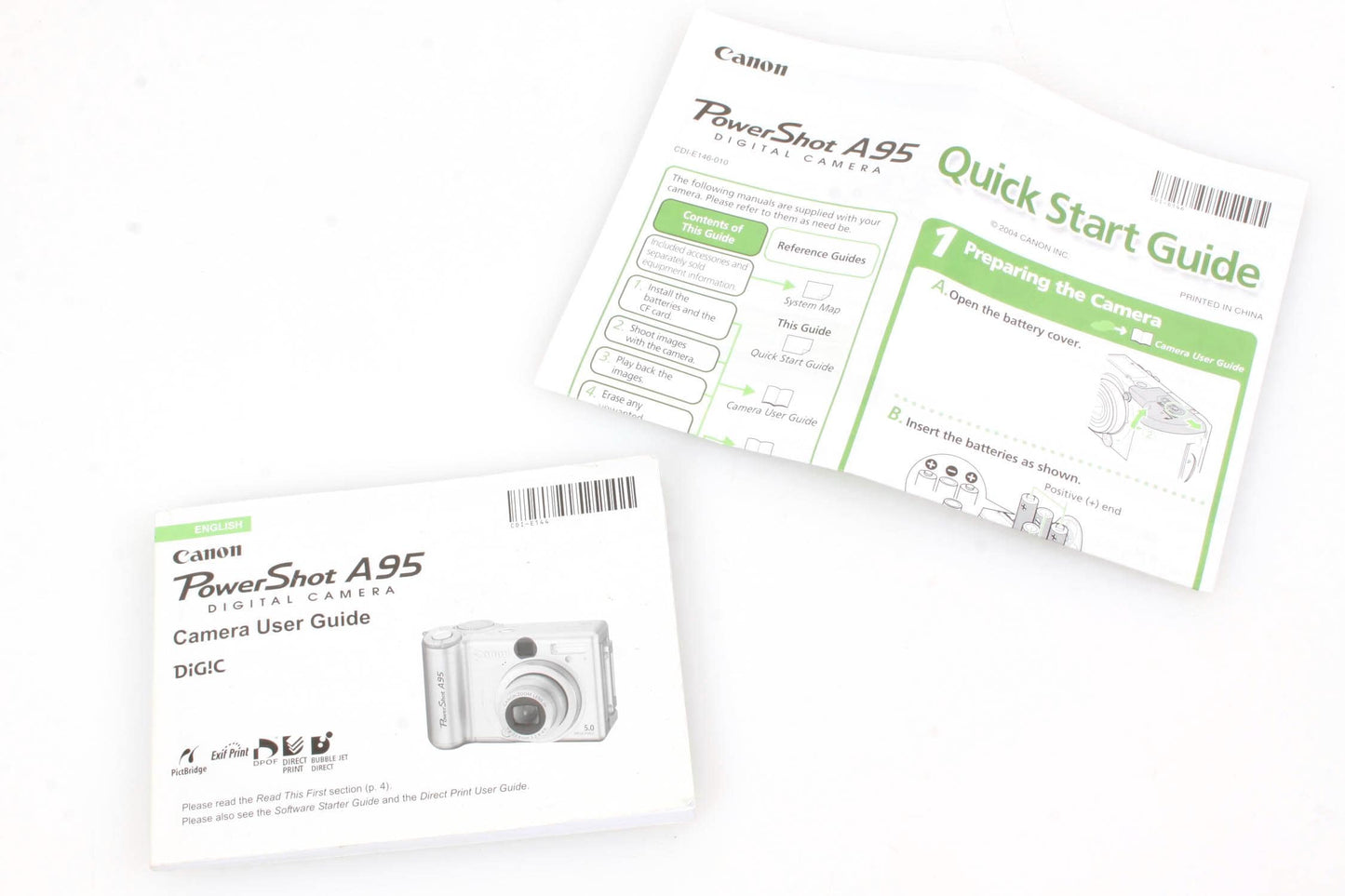 Canon PowerShot A95 User Guide and Quick Start Guide