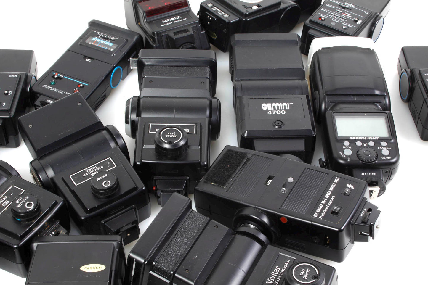 Lot of Broken Adjustable Flash Units PARTS