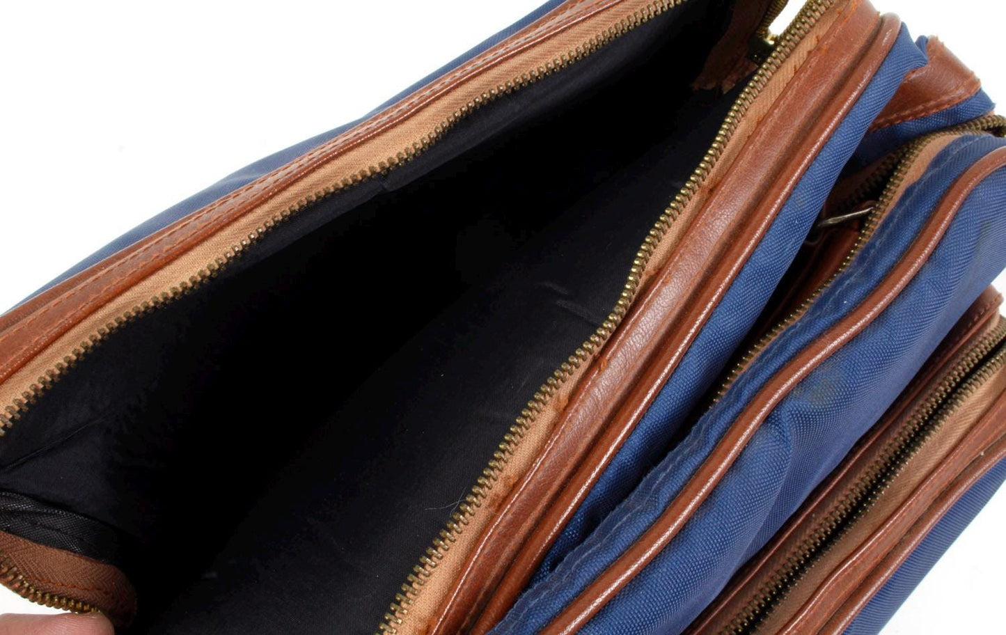 Camera Bag 1970s Blue/ Brown