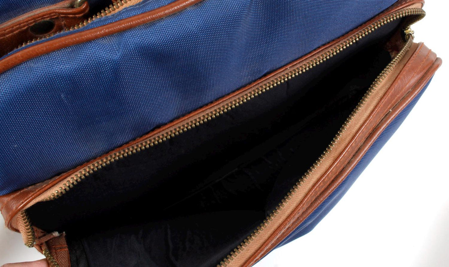 Camera Bag 1970s Blue/ Brown